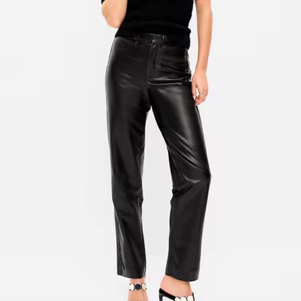Old Navy - High-Waisted Faux-Leather Pixie Straight Pants